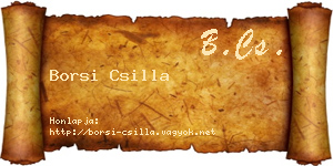 Borsi Csilla névjegykártya